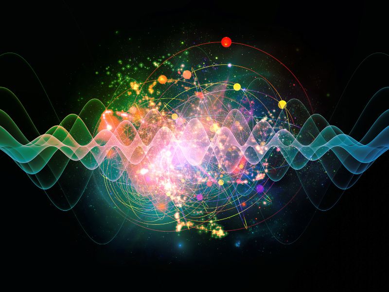 Energiewellen in grün visualisieren die Energiearbeit von Barbara Erdt. Sie ist Heilpraktikerin in Mengkofen.